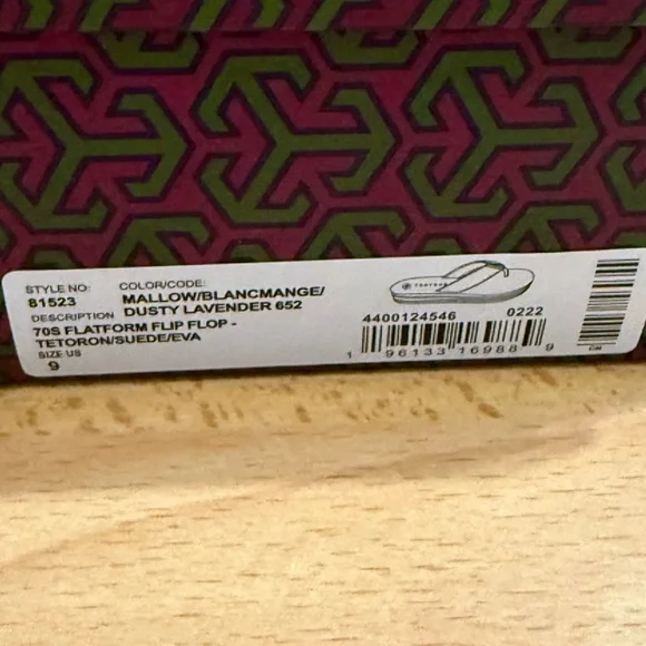 Tory Burch NIB Platform Flip Flops Blush Pink Suede Sandals Sz 9 Giftable! - Picture 5 of 6